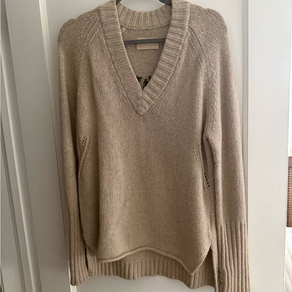 Cozy V-Neck Tan Sweater Zadig & Voltaire - Picture 2 of 3